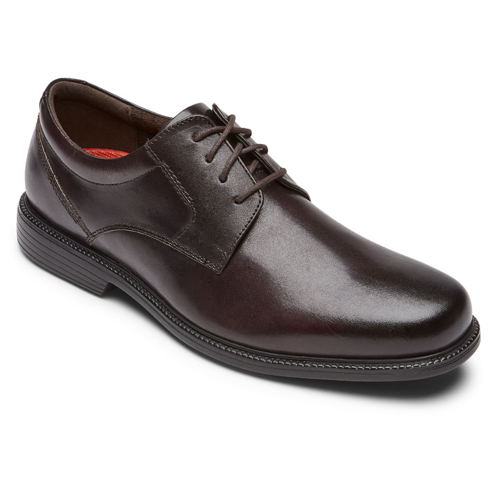 Rockport Oxfords Herre Mørke Brune - Charles Road Plain Toe - JLZO56398